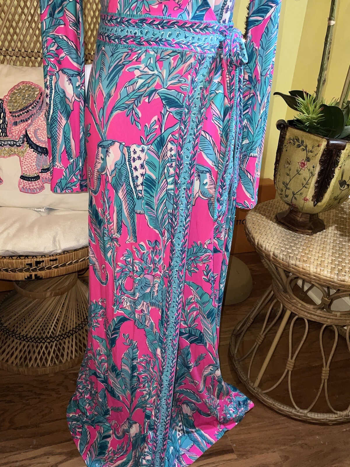 Lilly Pulitzer NWT Marseilles Wrap Maxi Talk Story to Me 🦄 Size XXS,M