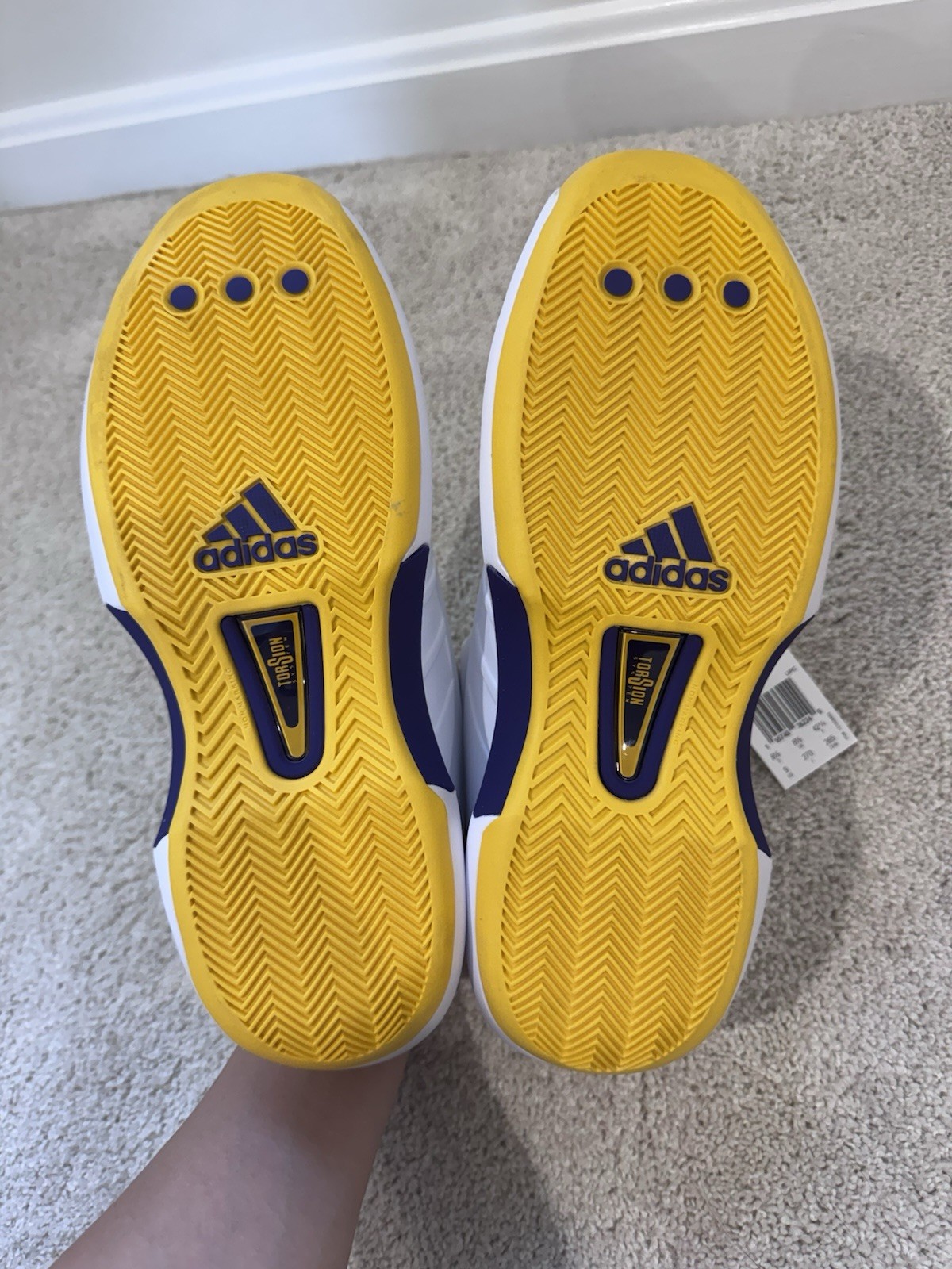 adidas Crazy 1 Men’s Lakers Size 9