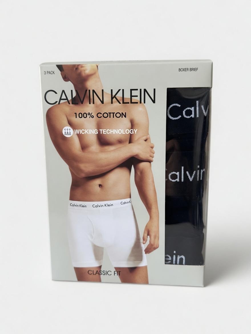 Single 3 Pack sCalvin Klein Stretch Moisture Wicking Boxer Briefs Men’s Medium