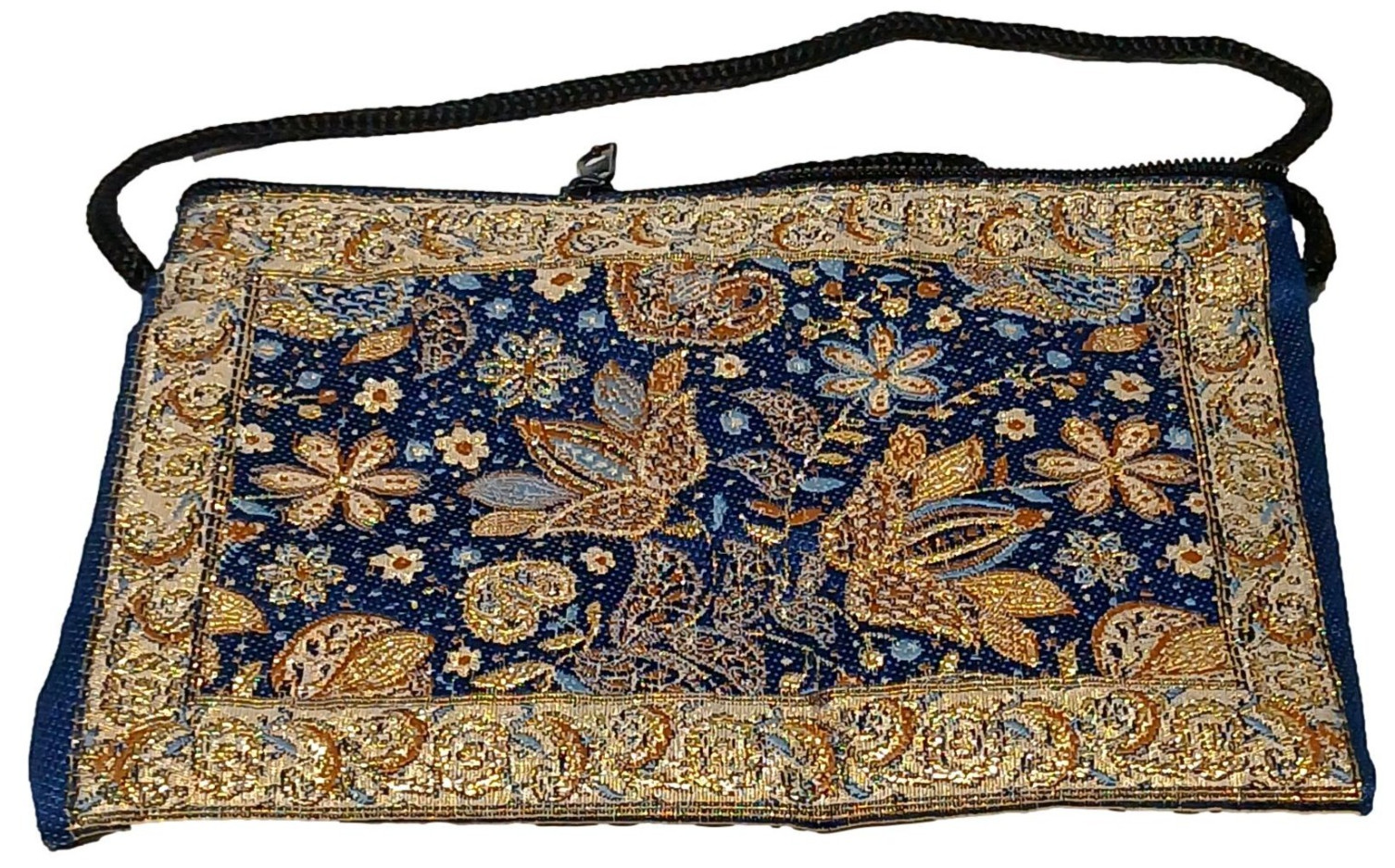 Turkish Carpet Rug Zipper Neck Pouch Purse with Straps Kilim Boho Shoulder Bag