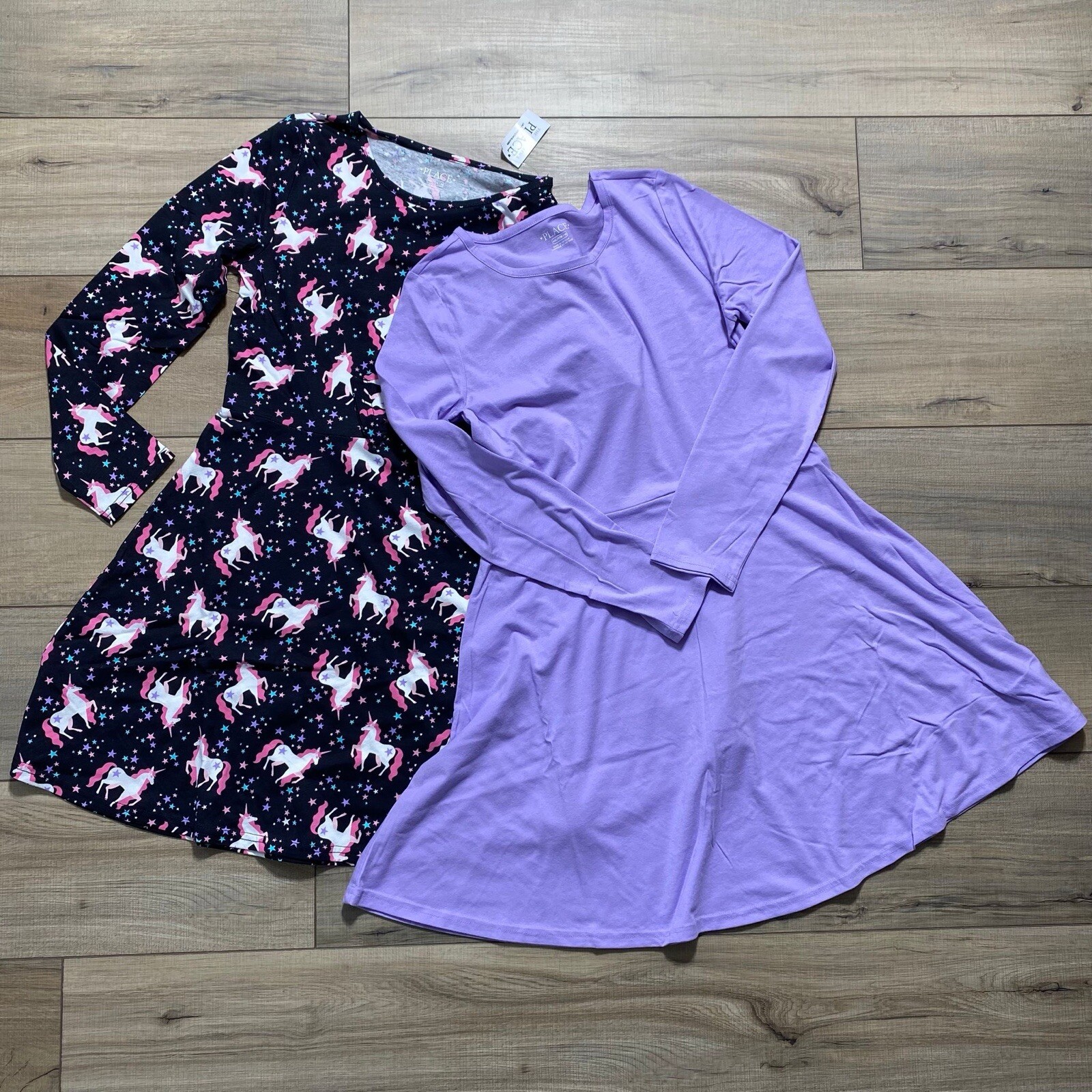 The Children’s Place Girls 2-Pack Skater Everyday Dresses Size 16 Unicorn