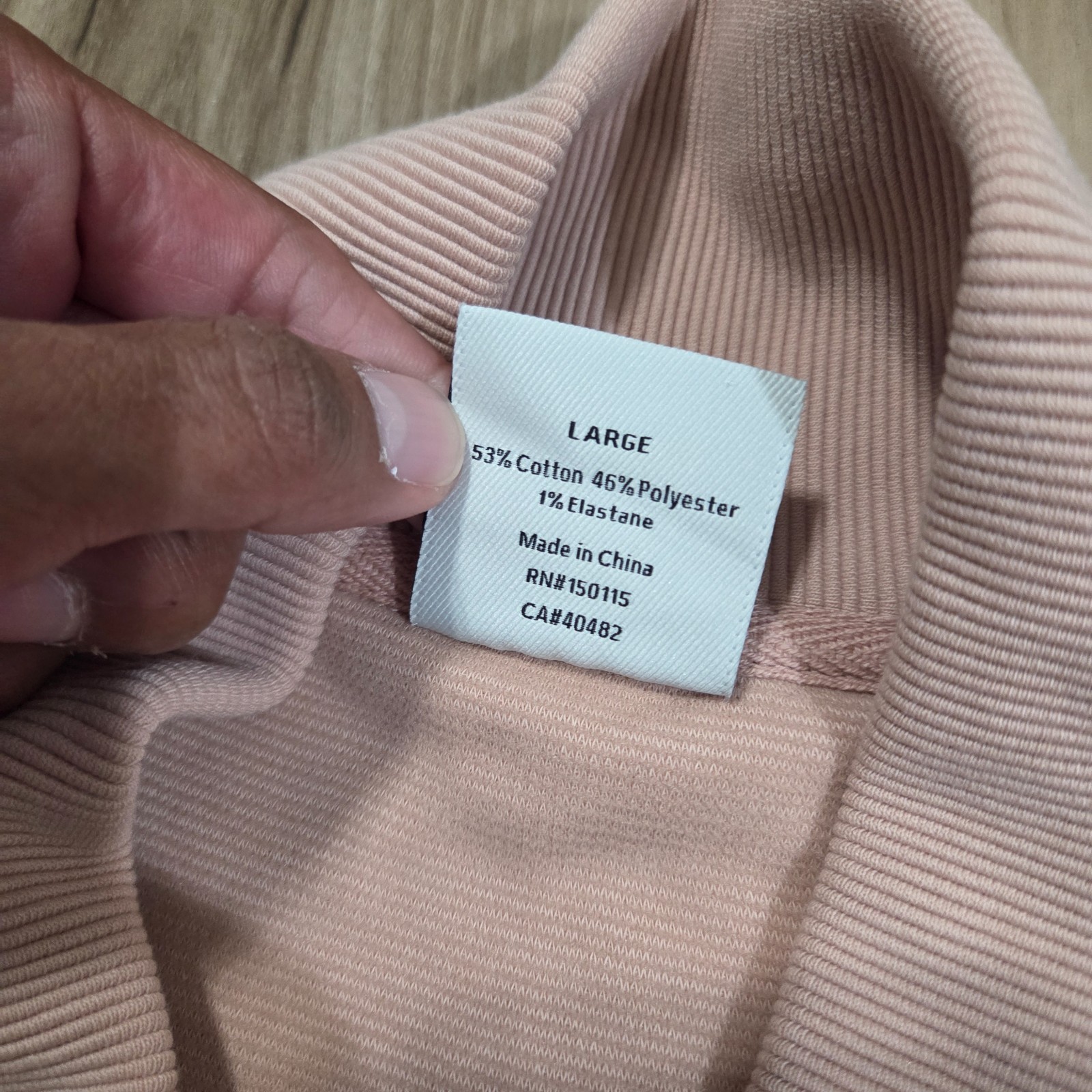 Varley Alia Zip Through Jacket in Mahogany Rose Womens Large Rib