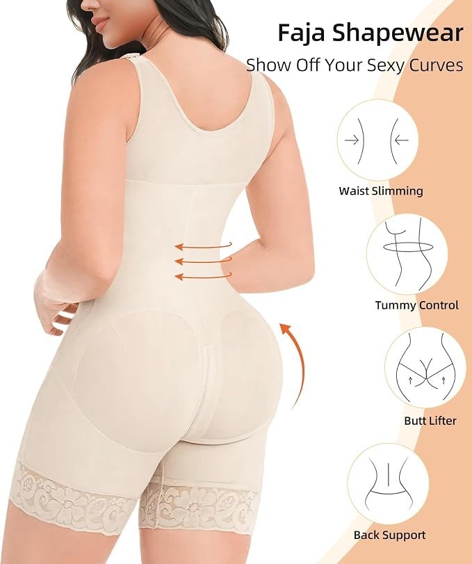 Fajas Colombianas Moldeadoras Overbust Shapewear For Women Tummy Control, Large
