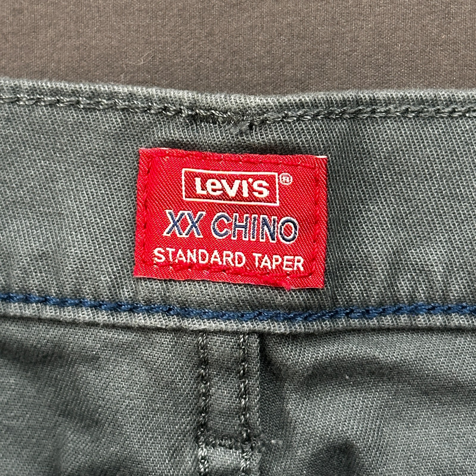 Levi’s XX Chino Standard Taper Pants Mens 40X32 Gray Classic Flat Front Casual