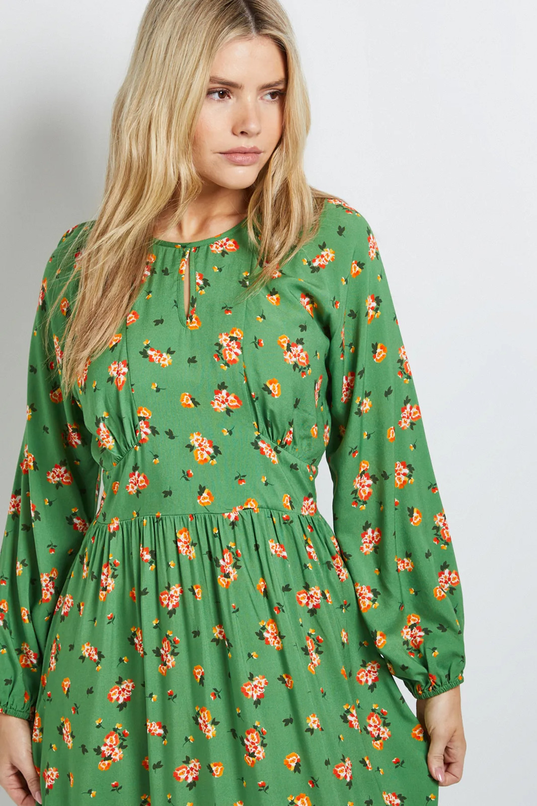 Dorothy Perkins Green Midi Dress Womens Daywear Dresses