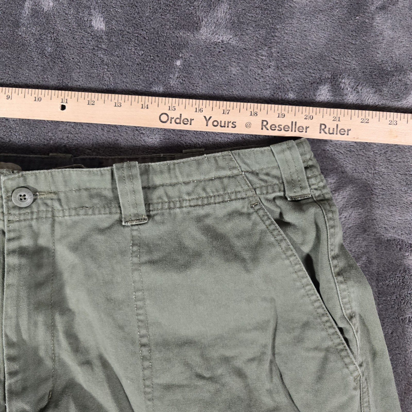 Vtg Bugle Boy Army Patch Cargo Pant Mens 42×32 Green 90s Y2K Baggy Skater Grunge