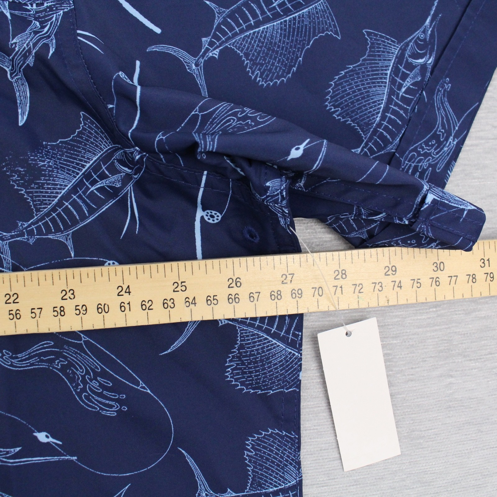 Izod Saltwater Shirt Mens XXL Blue Sunshield Prints Woven Short Sleeve NEW