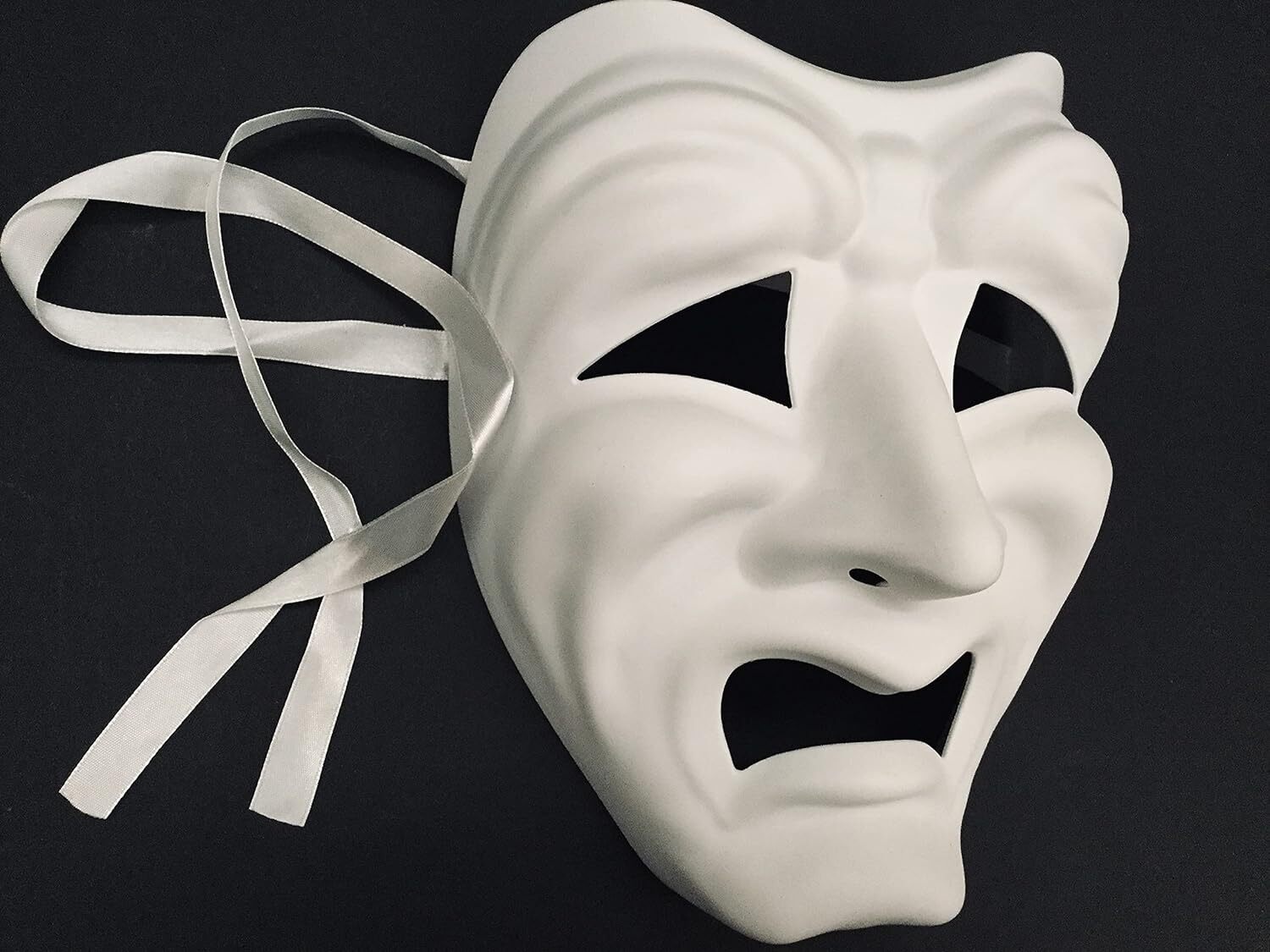 Blank DIY Masquerade Comedy Tragedy Mask Unisex Adult Performance Play Halloween
