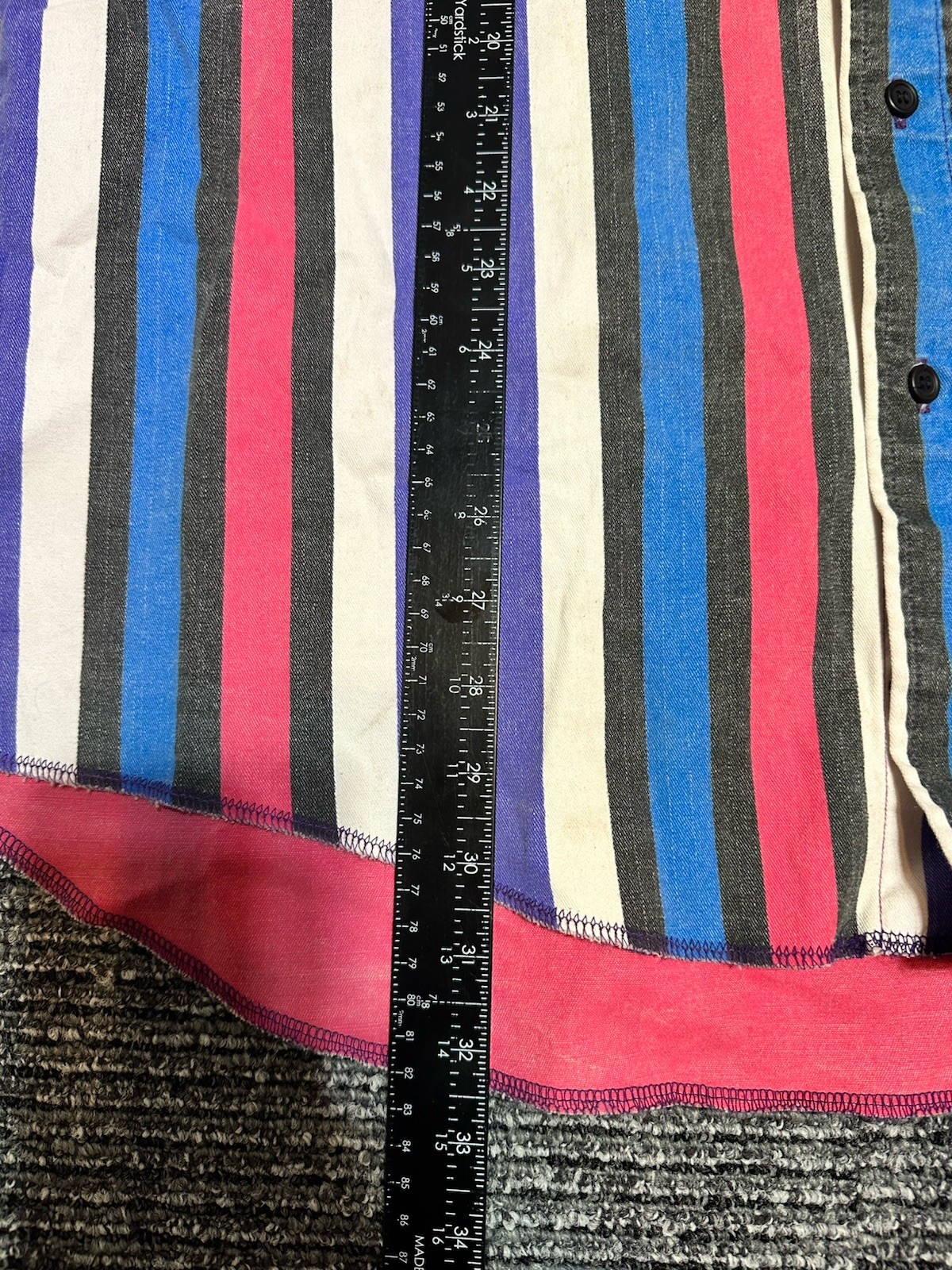 VTG Wrangler Brushpopper 80s-90s Made In USA Striped Western Shirt Button Down