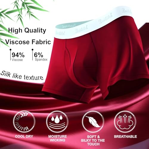 Mens underwear Upgrade bamboo boxer briefs Breathable,cool Medium 6clours 8pack