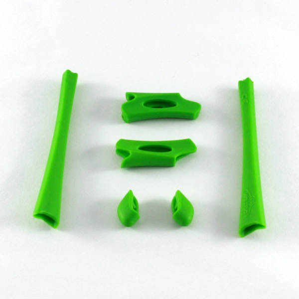 New Walleva Green Lower And Upper Earsocks/Nosepads For Oakley Flak Jacket XLJ