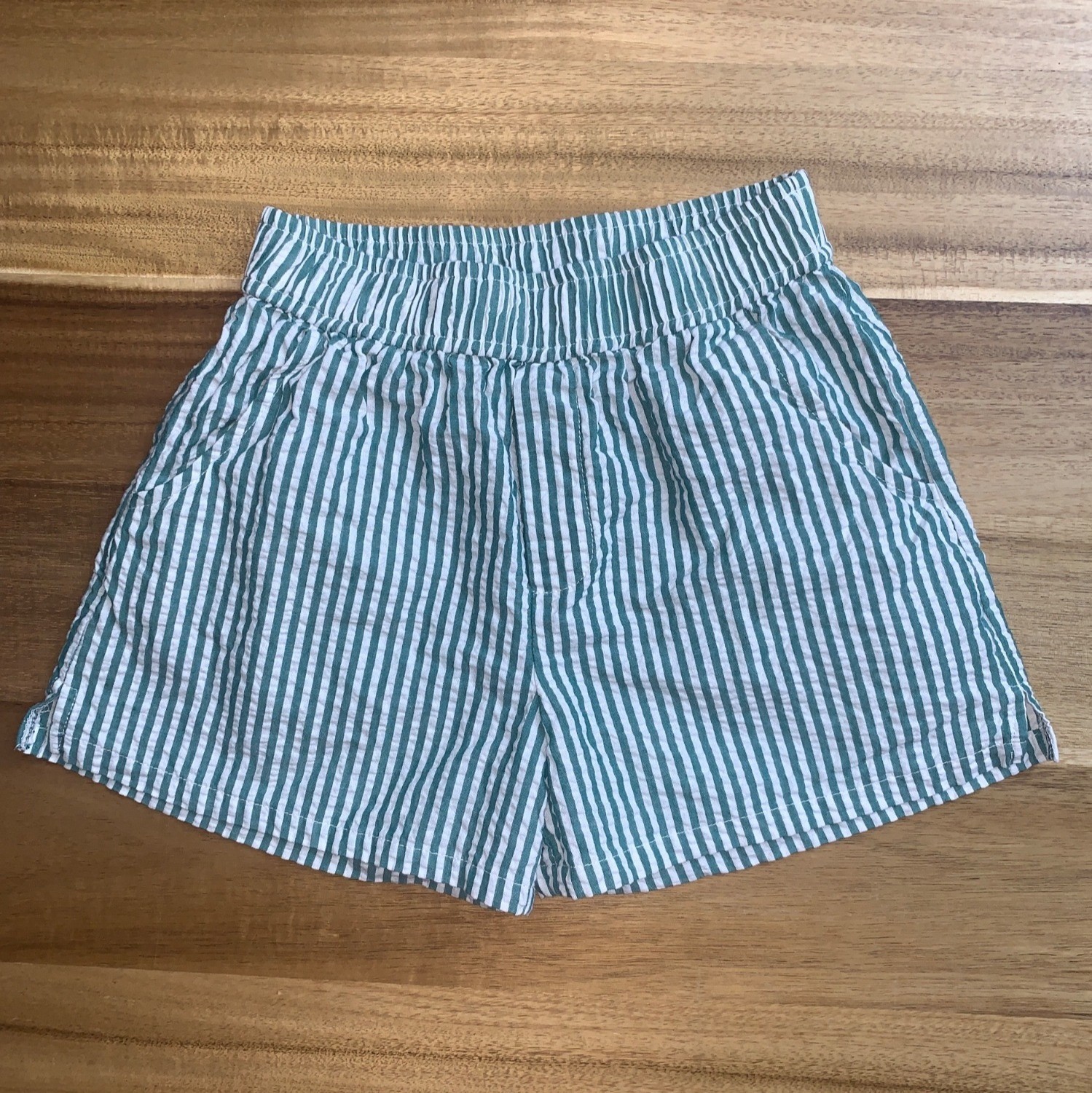 Art Class Kids Girls Cotton Striped Seersucker Shorts Elastic Waist Side Pockets