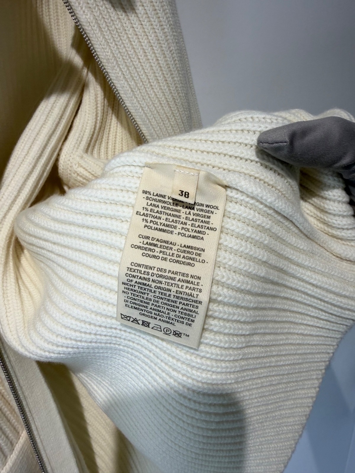 HERMES H JACKET WOOL KNIT (38) – BLANC / NATUREL – BRAND NEW WITH TAGS