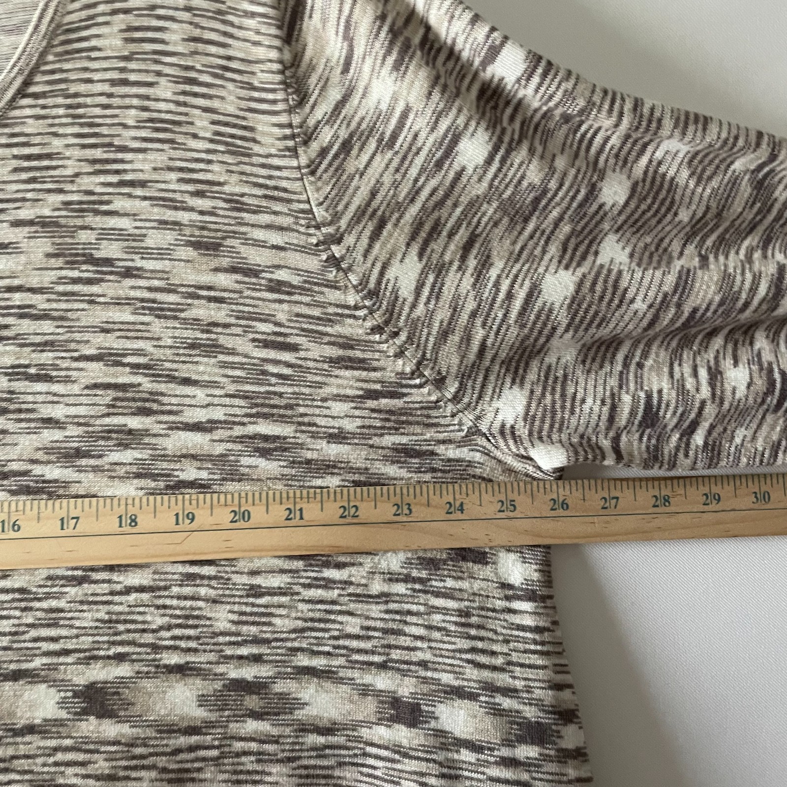 Catherines Brown Beige Heathered Space Dye Knit Tunic Top Assymetrical Size 2X