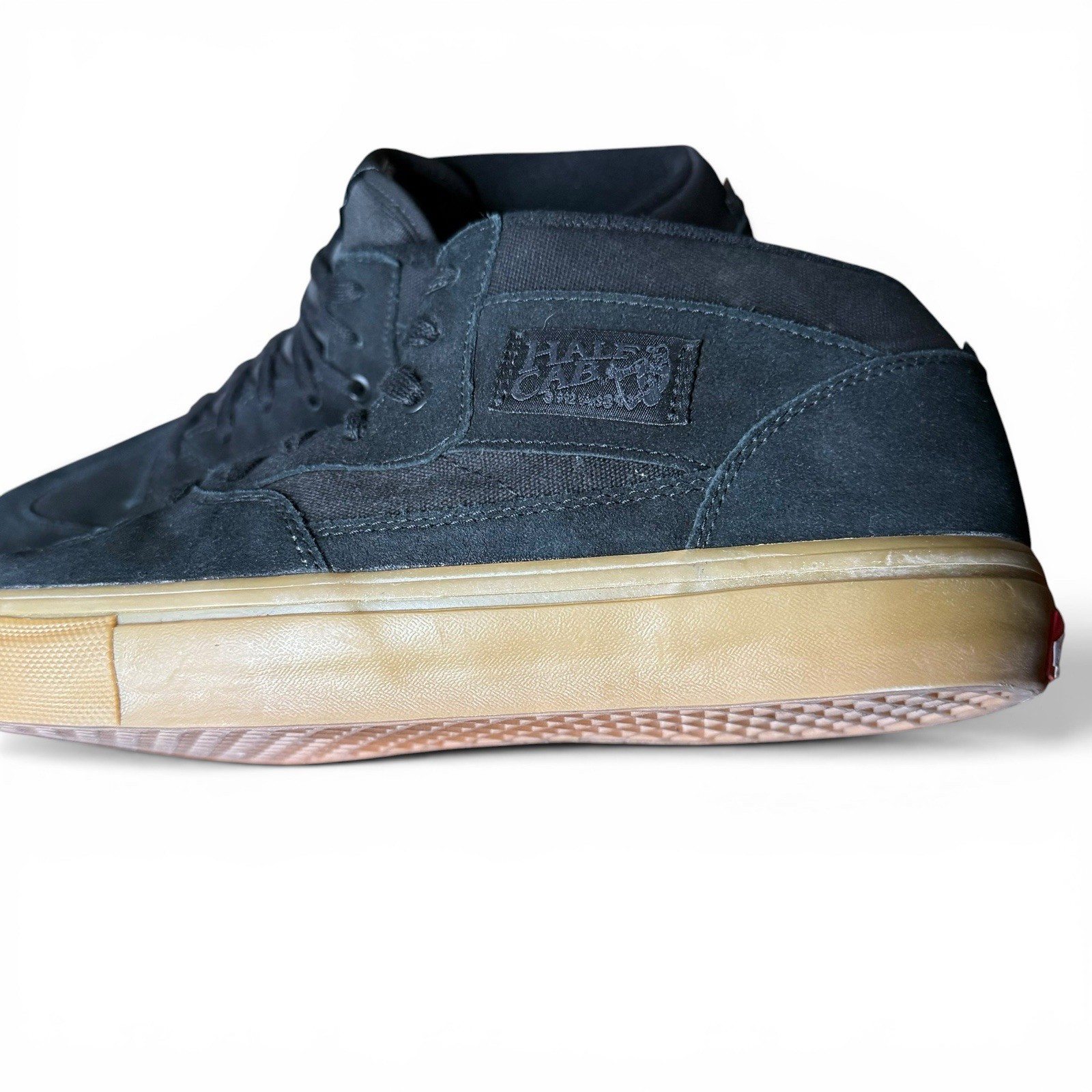 Vans Skate Half Cab Mens 13 Black Gum Suede Mid Top Sneakers 508357