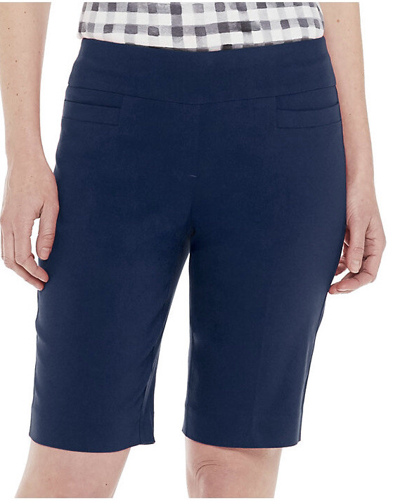 Women’s CROFT & BARROW Tummy Control Pull-On Midrise Bermuda Short Size 4 NWT