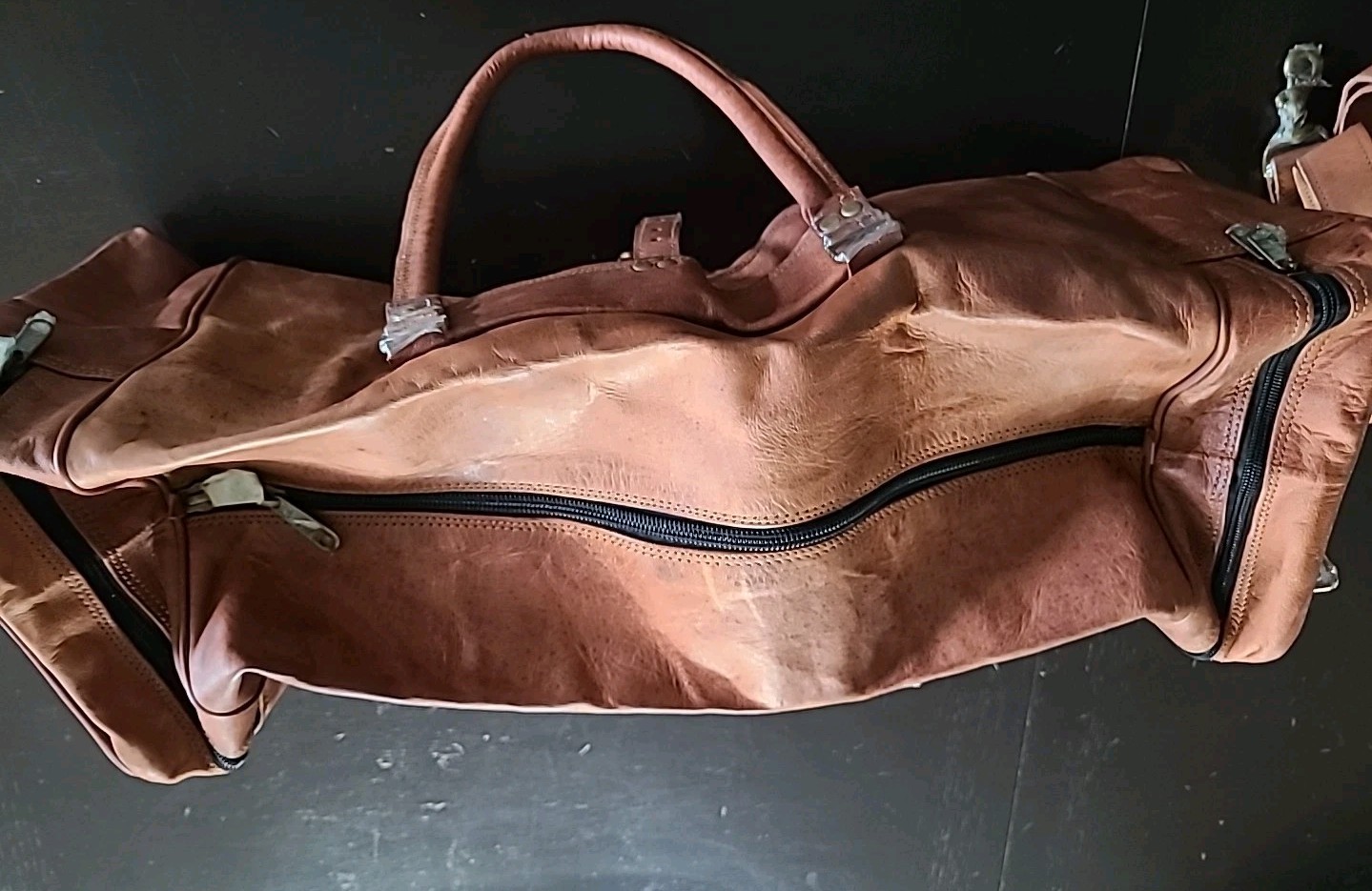 28-Inch Large Leather Duffel Bag – Travel, Gym, Sports, Overnight & Weekend Bag