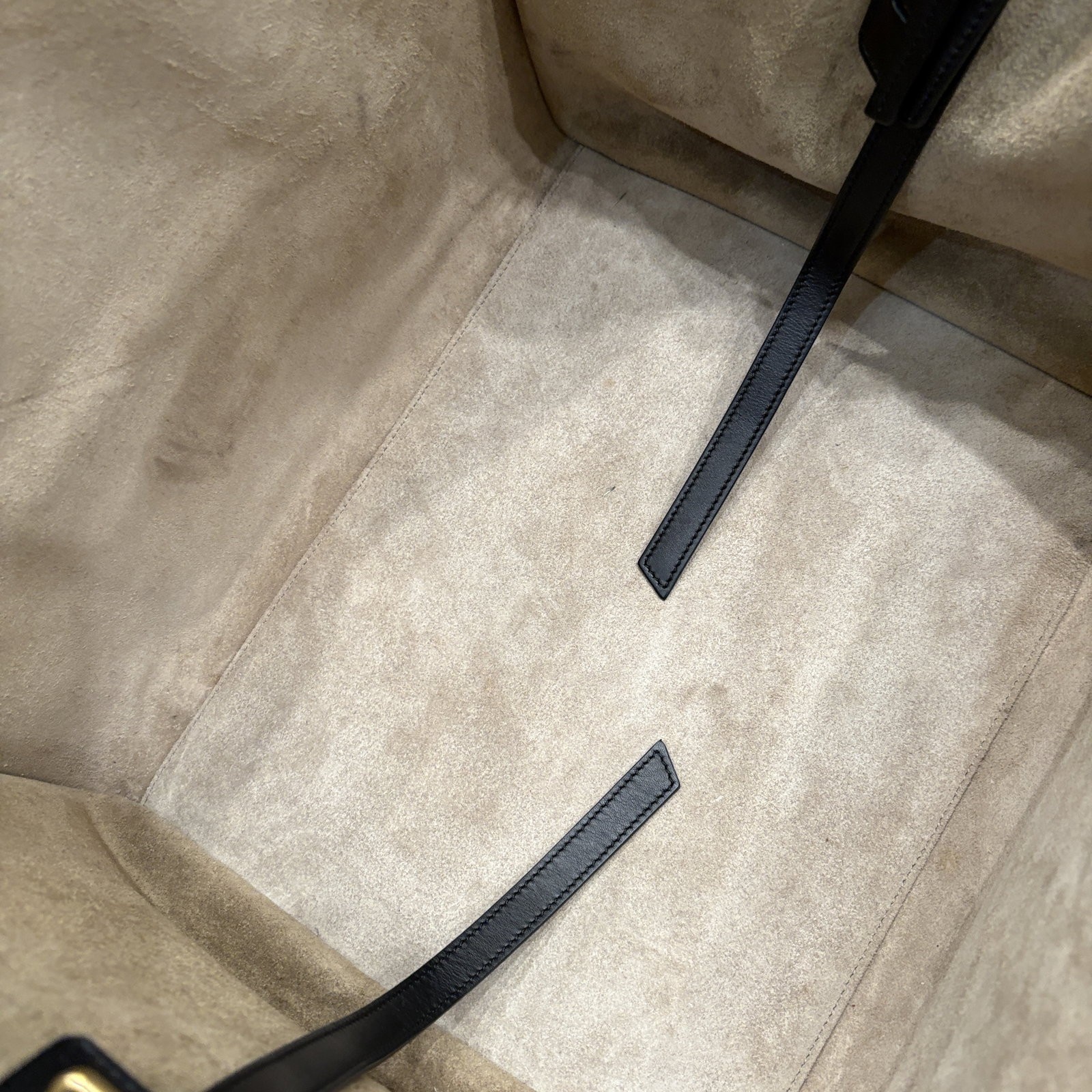 Celine Medium Luggage Phantom White Black Grained Calfskin (kr050526a6)