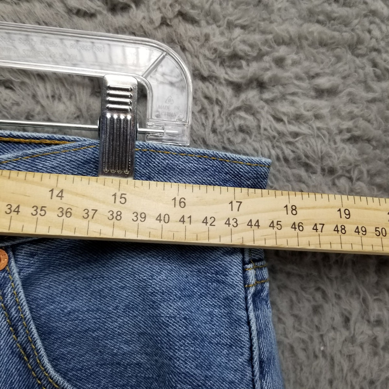 Levis Jeans Mens 36×29 Blue 501 Cotton Denim Button Fly Straight *Read*