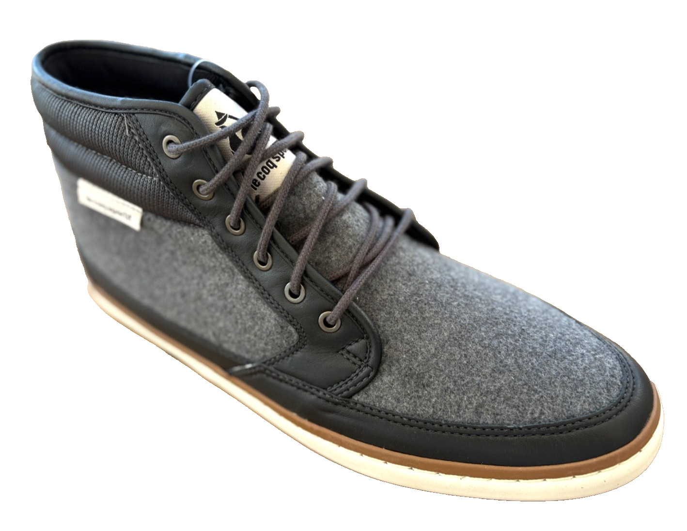Le Coq Sportif Vavin Men’s Grey Mid Top Sneakers Sport Shoes 9 Trainers Athletic