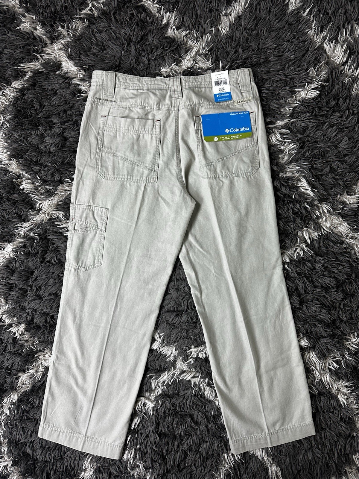 Columbia Omni Shield Mens 34×30 Khaki Cargo Pants Ultimate ROC Cotton Workwear