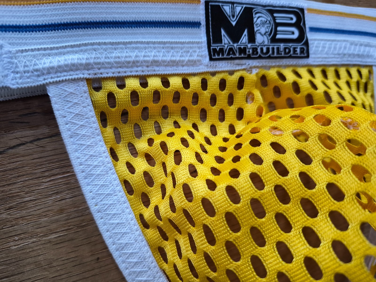 Modern Fit Yellow Mesh Jockstrap, See-Through Jock, Retro Athletic Supporter
