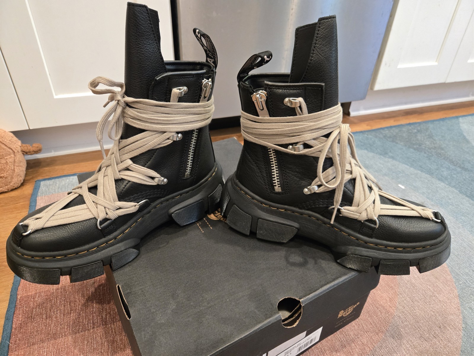 Dr. Martens x Rick Owens 1460 Limited Edition Black Leather Boots UK6 US7- Mens