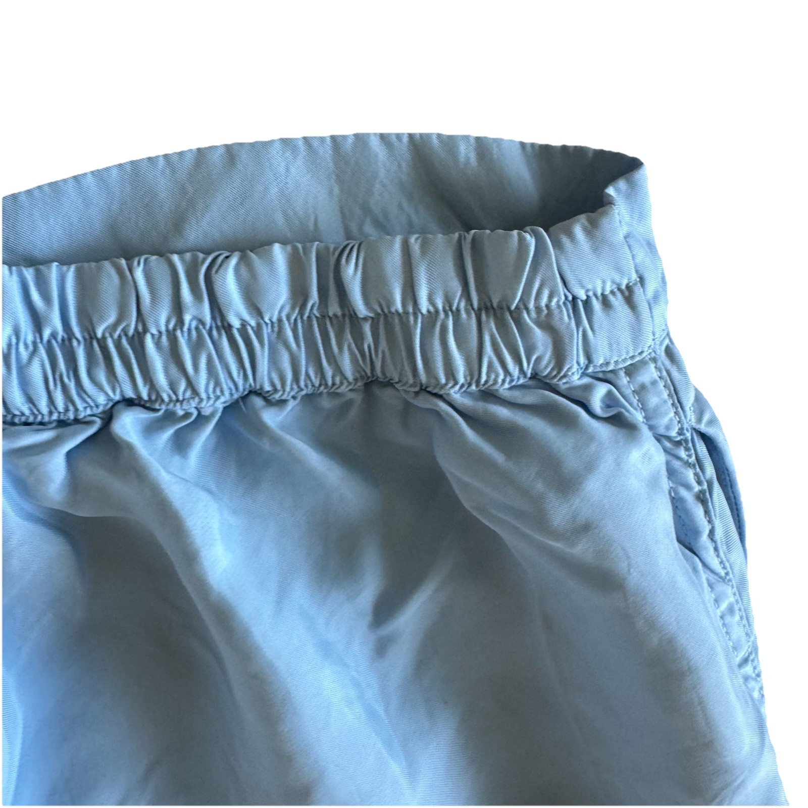 Athleta Calm Cool Wide Leg Lounge Pants Womens L Light Blue Comfort Elastic Wais