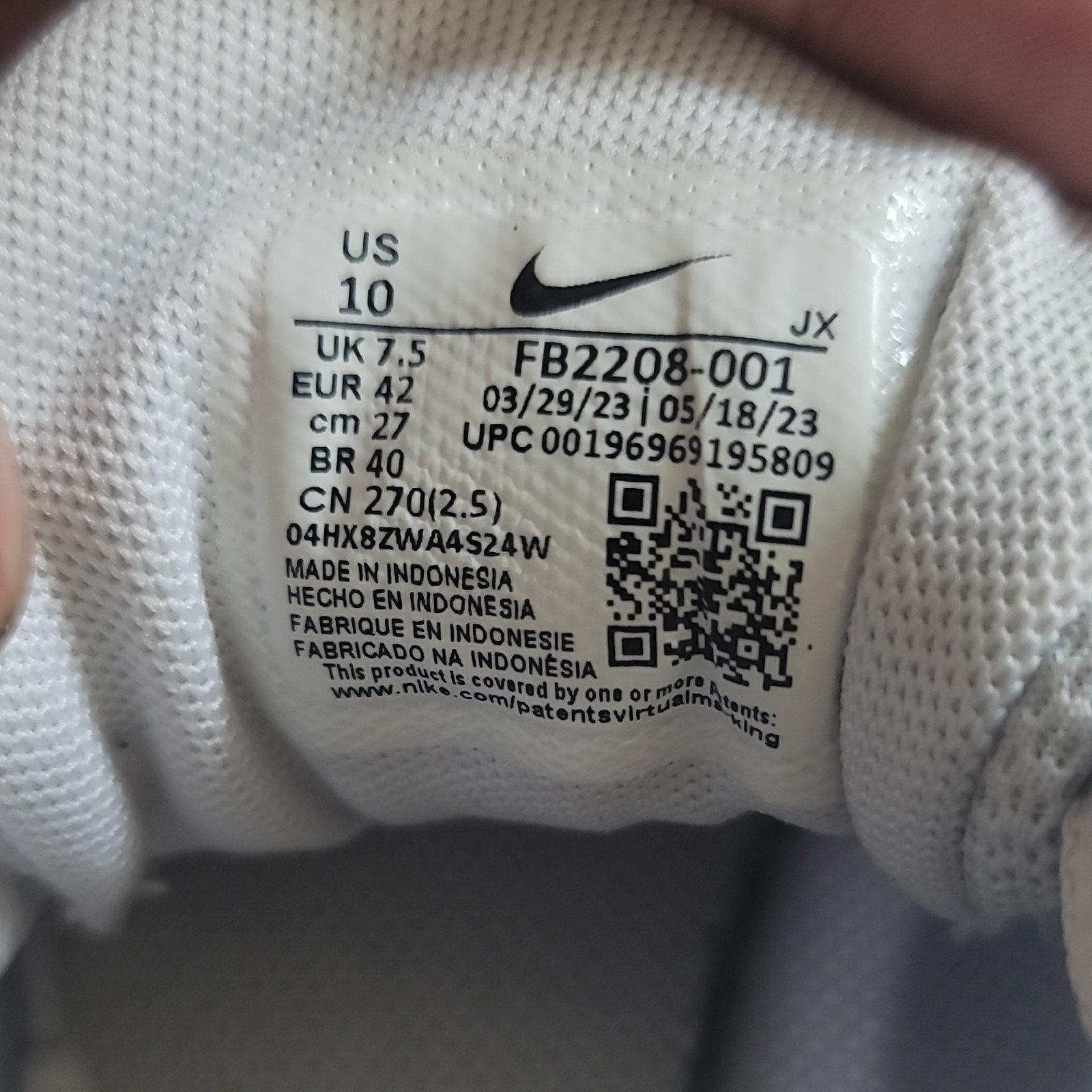 Nike Revolution 7 Photon Dust Gray/Blue Low Top Lace-Up Mesh Sneakers FB2208-001