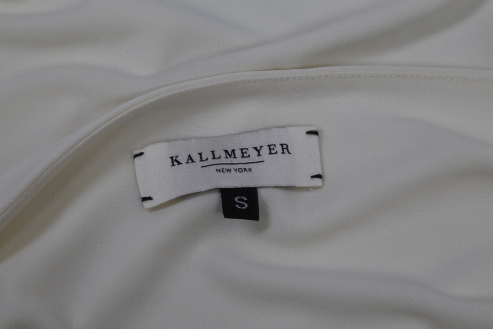 Kallmeyer Ivory Stretch Drape Dress Womens Elegant Luxury Wedding Guest Size S
