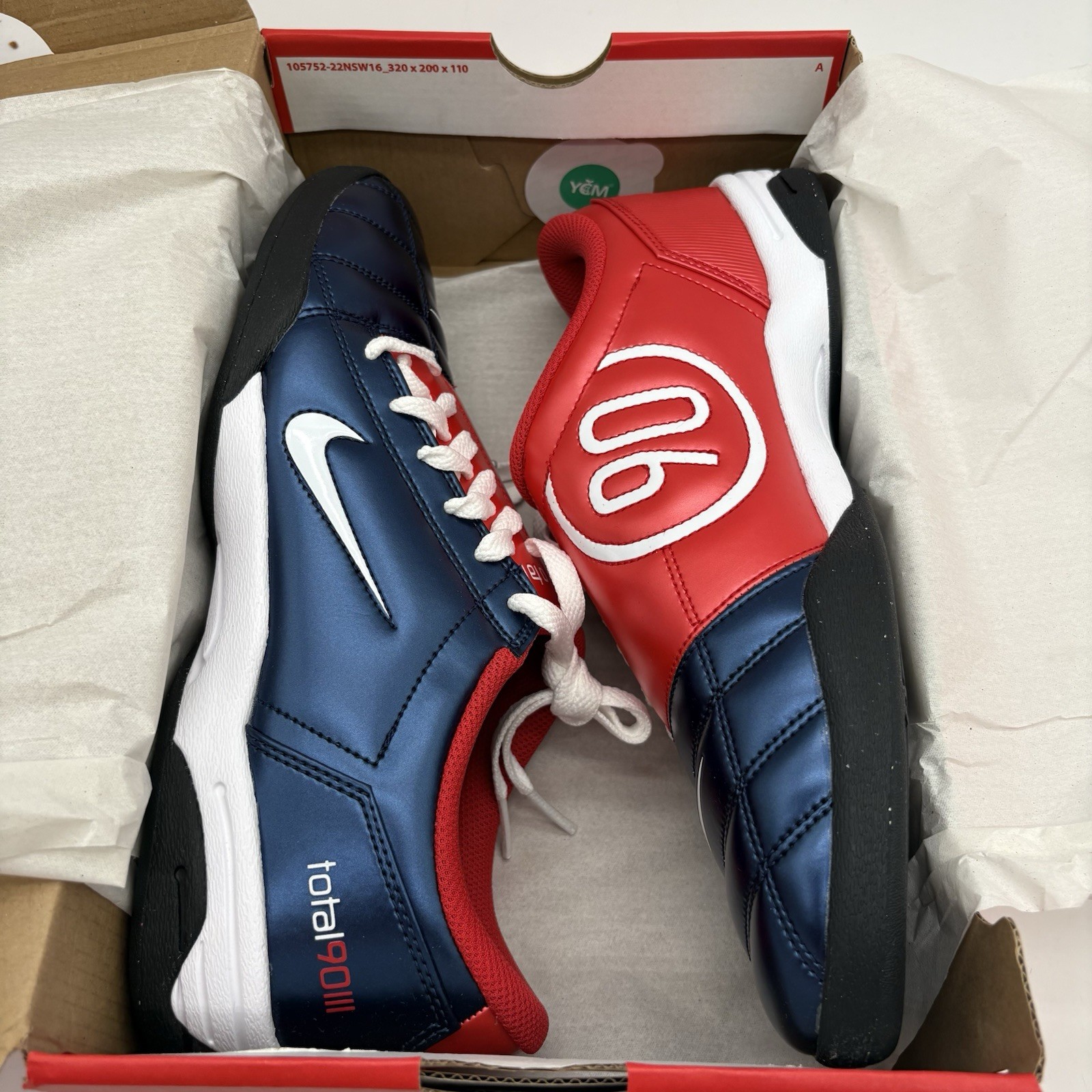 Nike Total 90 3 SP USA Navy Red II7631 400 Mens Size 8 NEW Indoor Soccer