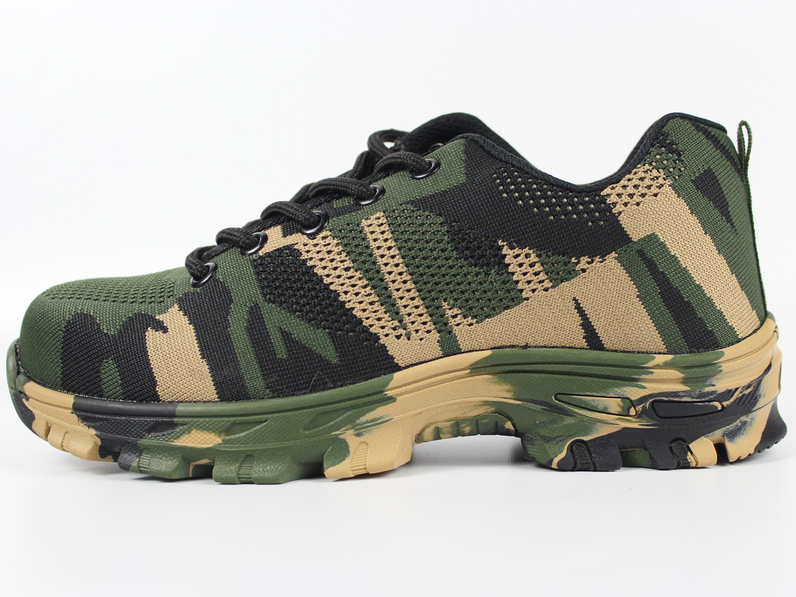 Camouflage Steel Toe Safety Shoes for Men Women Lightweight Work Sneakers