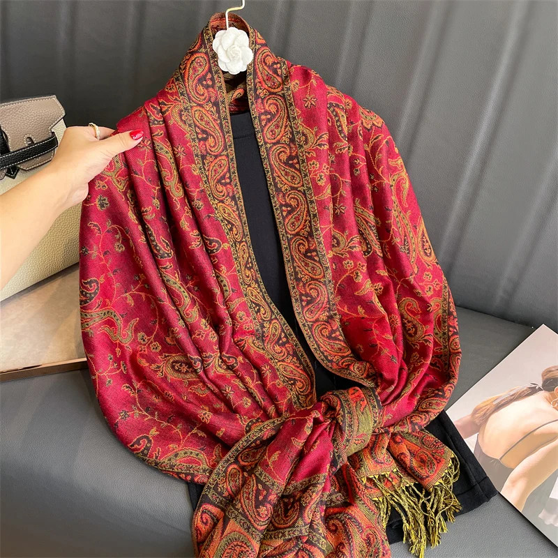 HQ Luxury Cashmere Pashmina Shawl 2025 Women’s Warm Winter Scarf Wrap Stoles