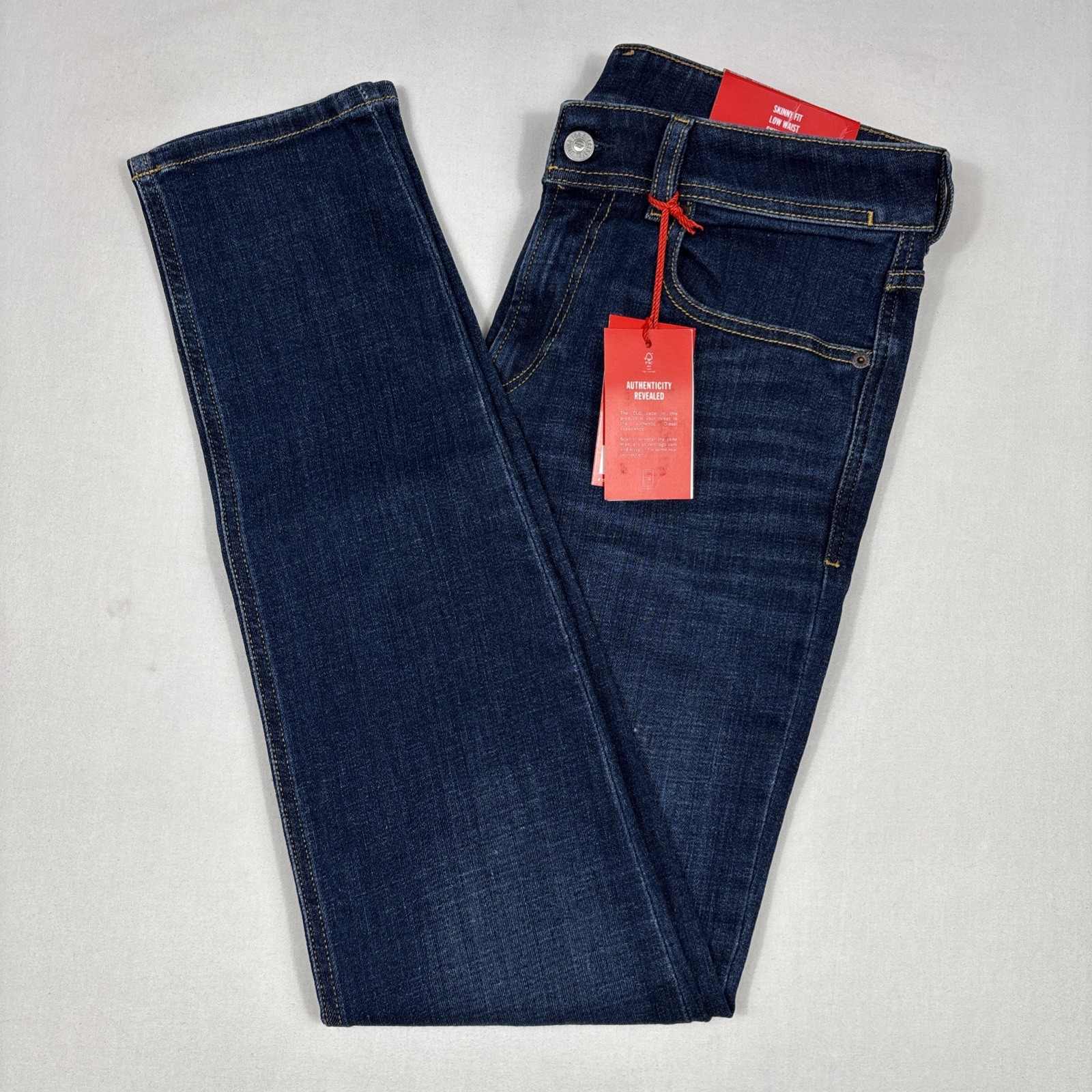 Diesel 1979 Sleenker Jeans Mens 30×32 Dark Wash Skinny Fit Stretch Low Waist NEW