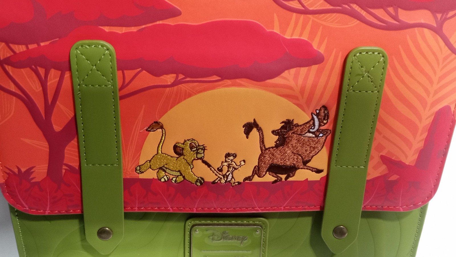 Loungefly Disney Lion King Simba Timon Pumbaa Walking Mini Flap Backpack