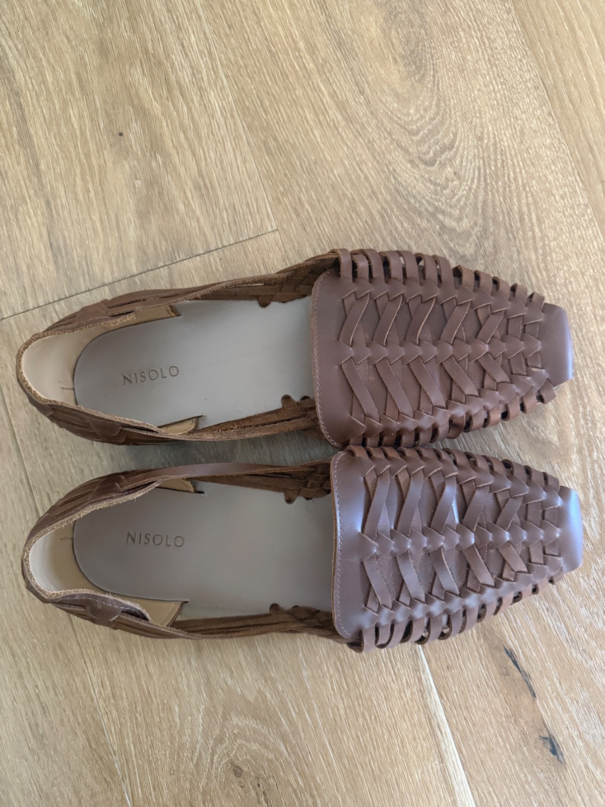 Nisolo Men’s Huarache Sandals Brandy Size 11 US