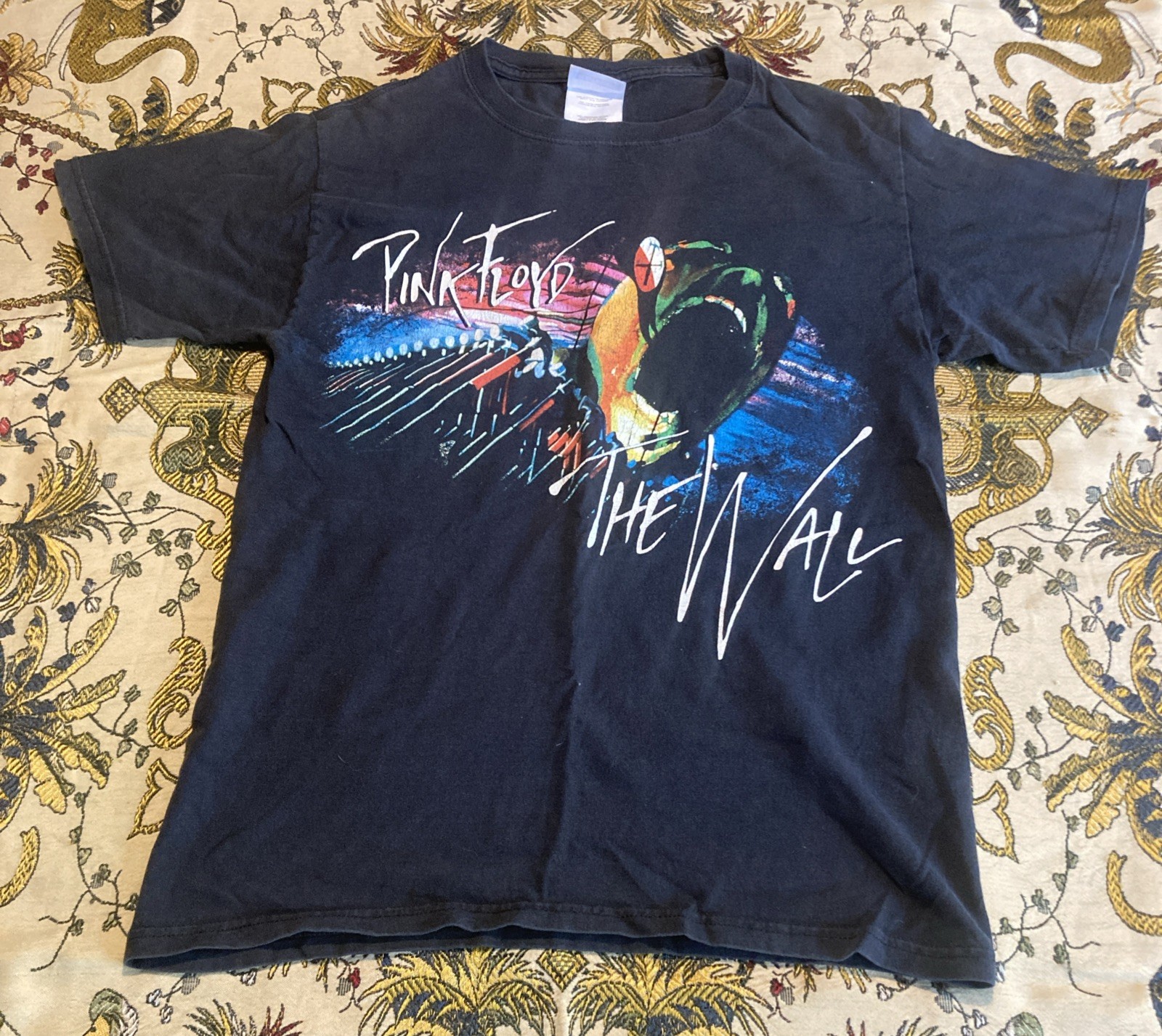 Pink Floyd The Wall Screaming Face Black Shirt Size Sm Rare VTG Hanes