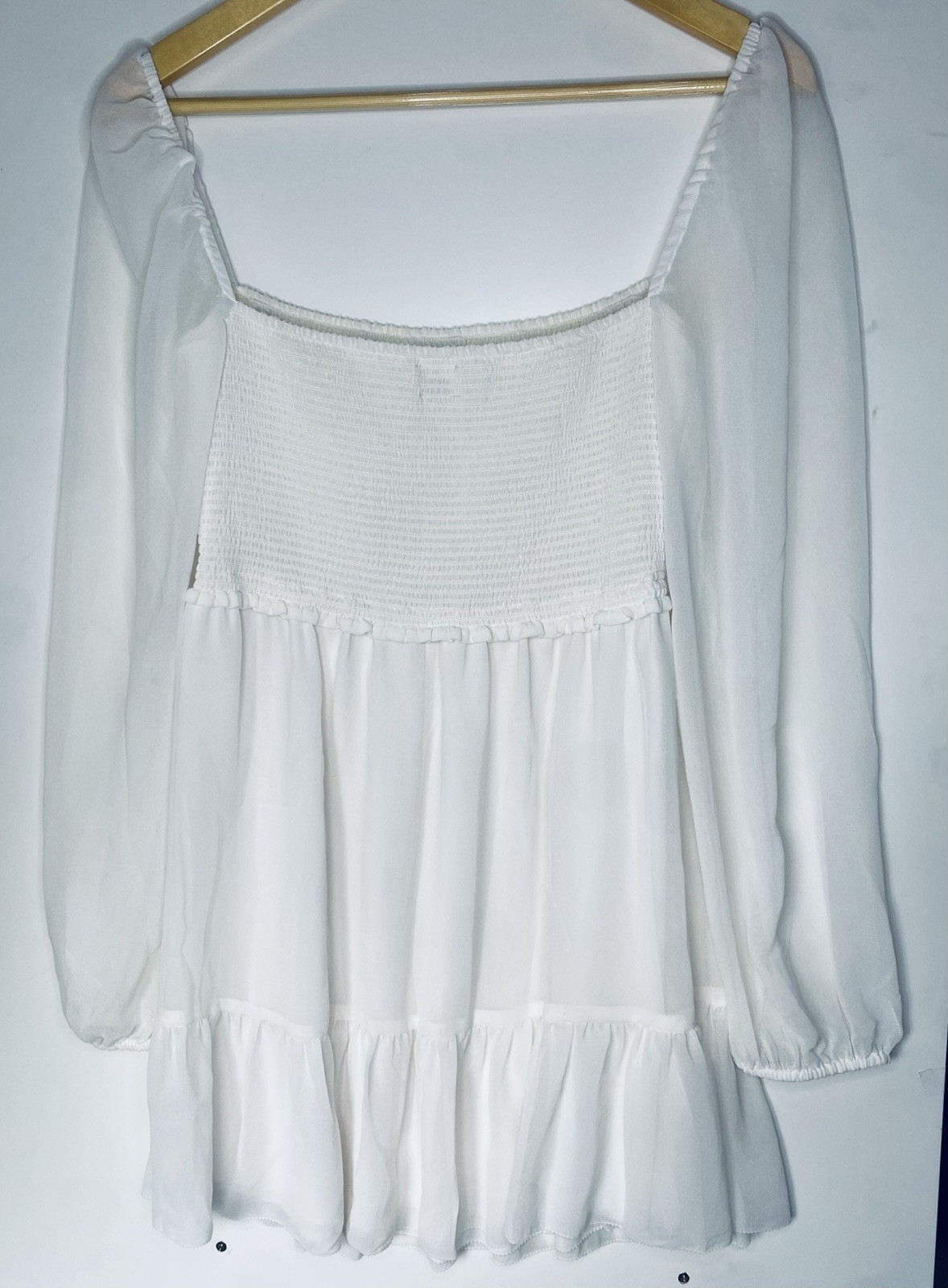Wilfred Aritzia Tempest Mini Dress White Light Birch Size M MSRP 158$
