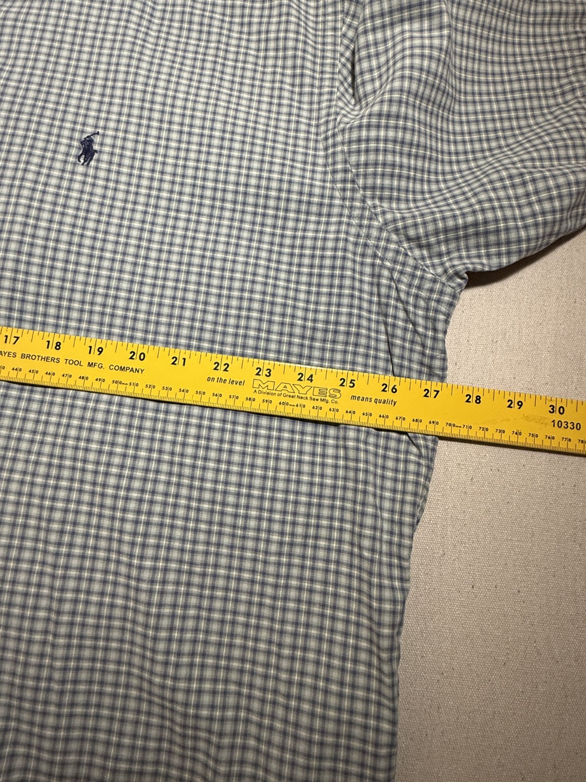Polo Ralph Lauren Short Sleeve Button Front Shirt Green Plaid Men’s XL Blake