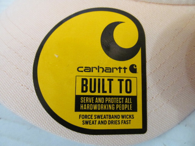 Carhartt Womens Built To Leather Patch Canvas Hat, Peach or Blue, One SizeAH0289