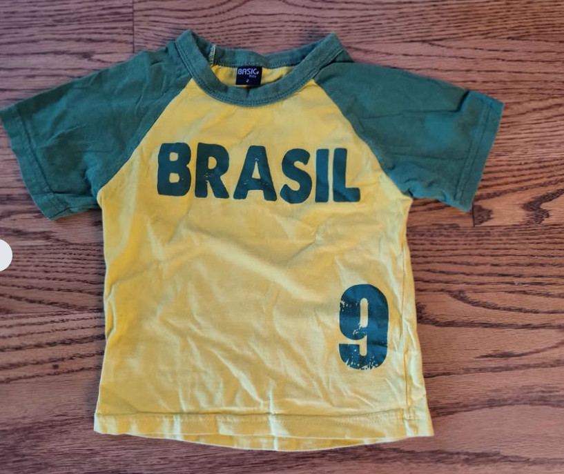 Brazilian shirt soccer kids toddler size 2. EUC
