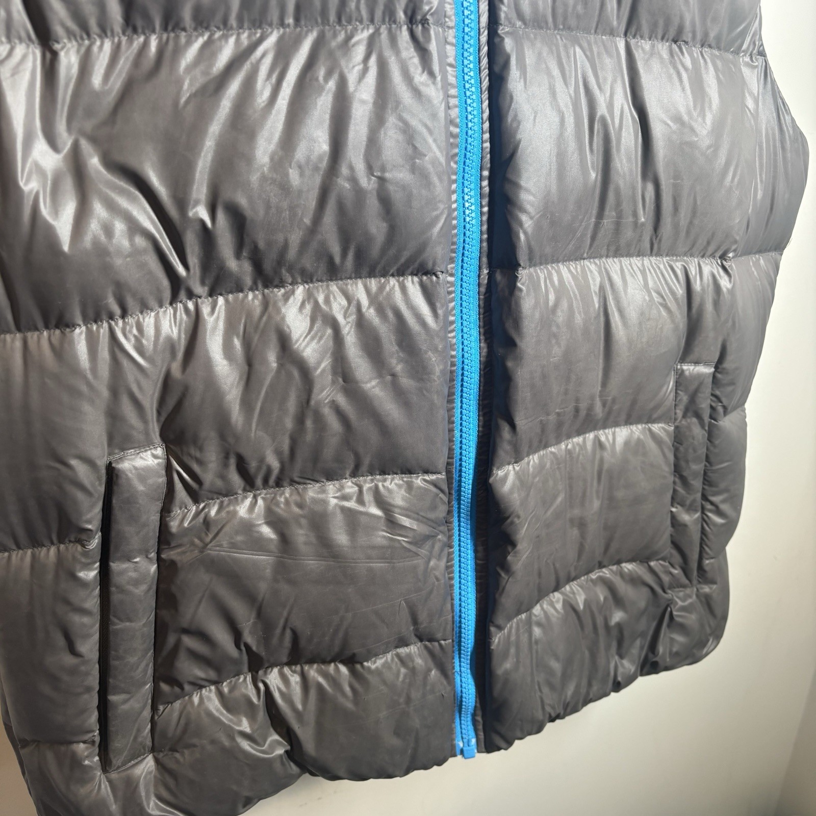 Nike Mens Down Filled Gilet Bodywarmer Jacket With Removable Hood Size XL