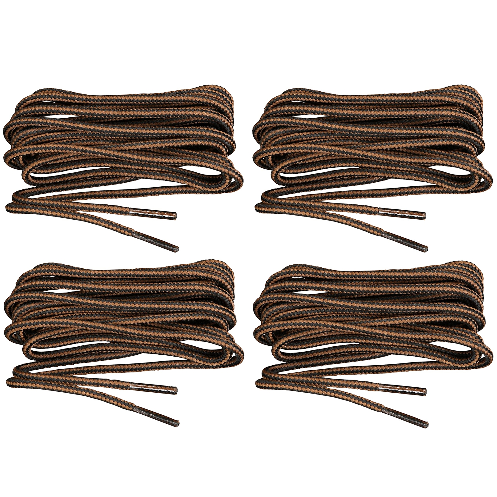4 Pairs Round Boot Laces – Strong Durable Shoelaces for Work Boots Hiking Sho…