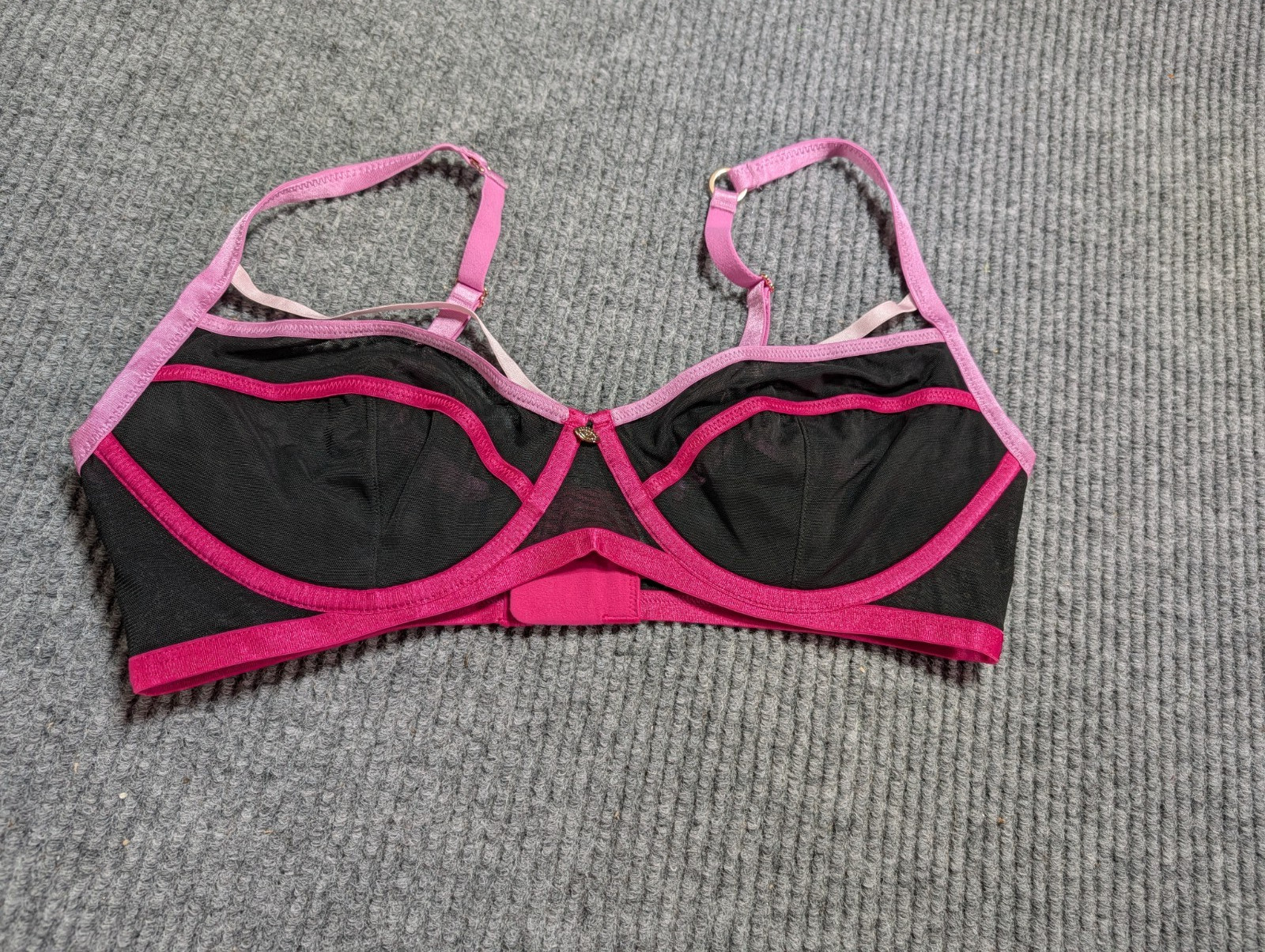 Sofia Intimates By Sophia Vergara Multicolor Bra Semi Sheer 36D Mesh Balconette