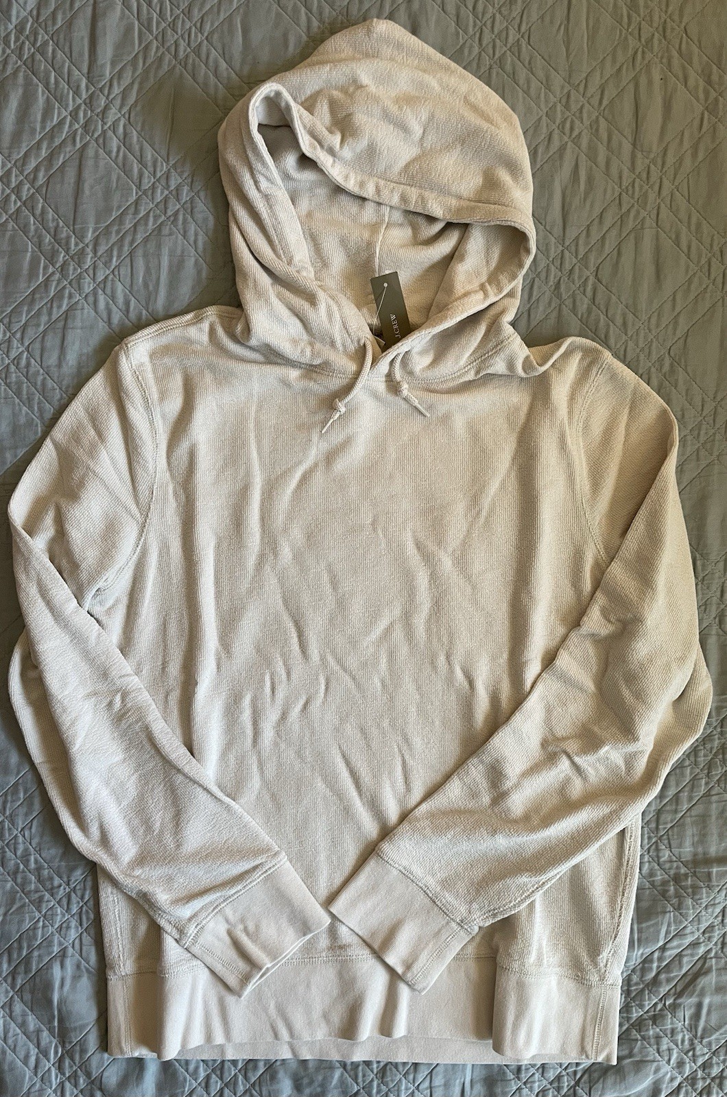 J. Crew Textured hooded sweater-tee in Bone Size M BZ311