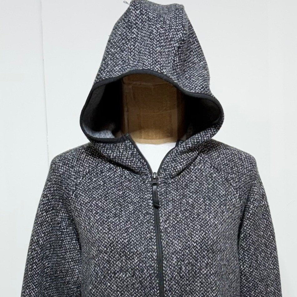 Columbia Jacket Womens XL Black Gray Chillin Fleece Lined Full Zip Hooded