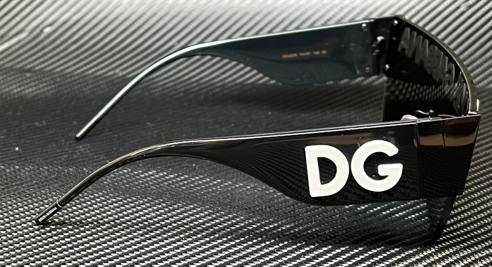 DOLCE & GABBANA DG2233 01 87 Black Rectangle Square Men’s 43 mm Sunglasses