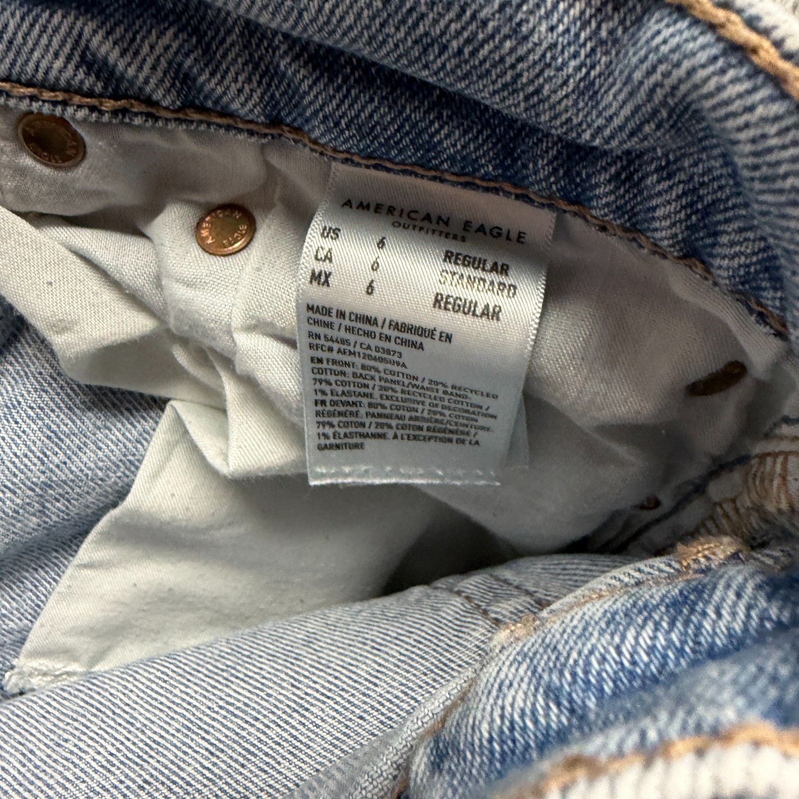 American Eagle Outfitters Strigid Stovepipe Jeans Women’s 6 Blue Denim Straight