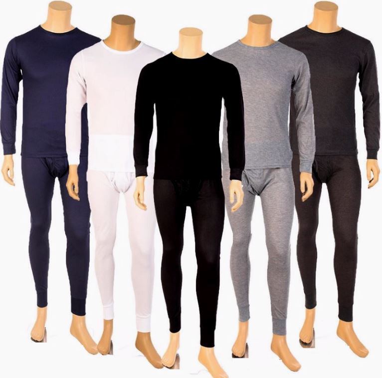 Mens 2pc Thermal Underwear Set Long Johns Waffle Knit Top Bottom S M L XL 2X 3X