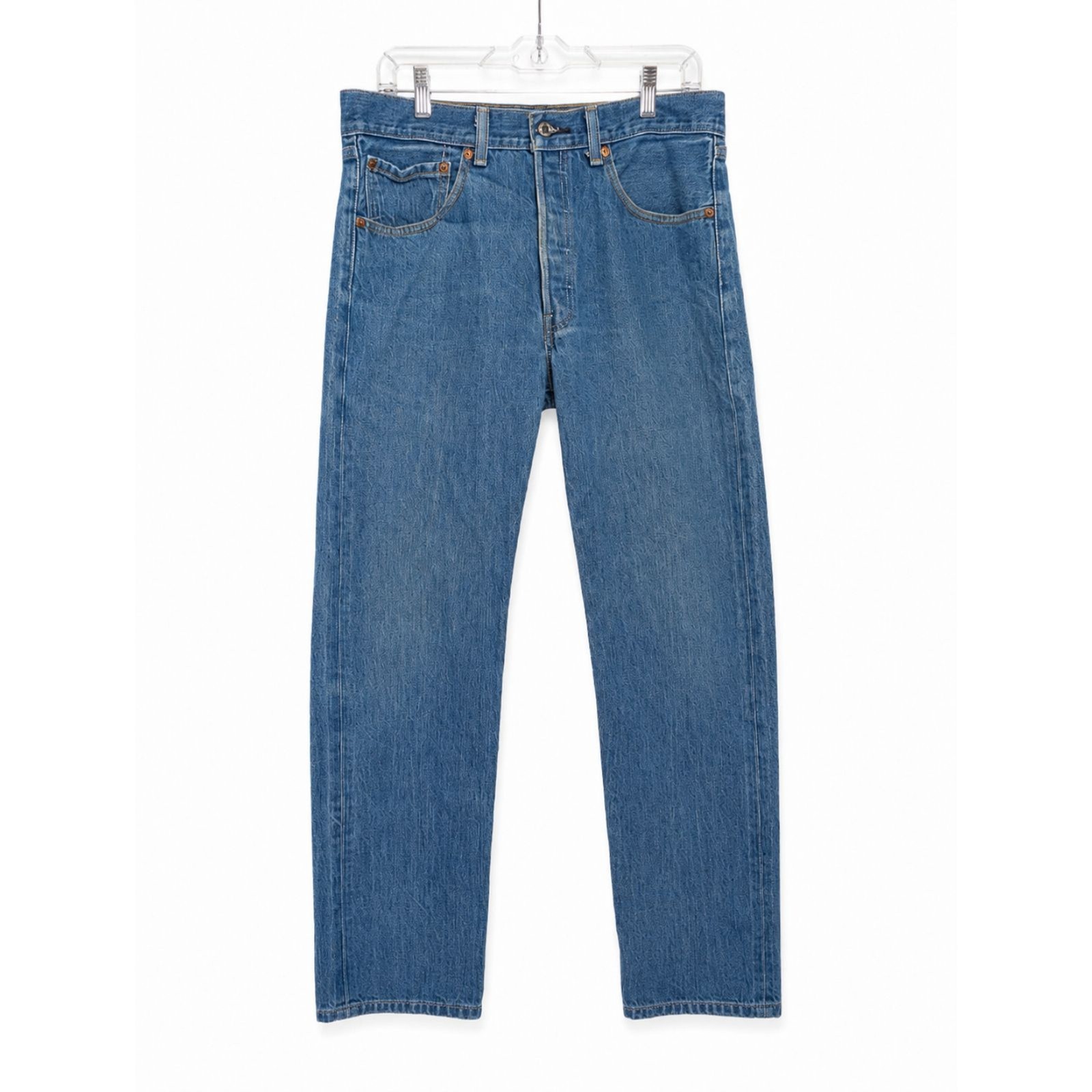 Levi’s 501 Original Fit Jeans Light Wash 100% Cotton Straight Leg Classic Denim